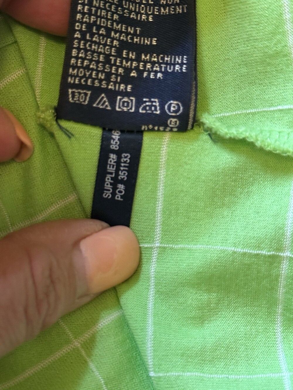 Ralph Lauren Golf Woman' Classic Fit Green White Plaid Polo Shirt S Short Sleeve - Picture 5 of 8